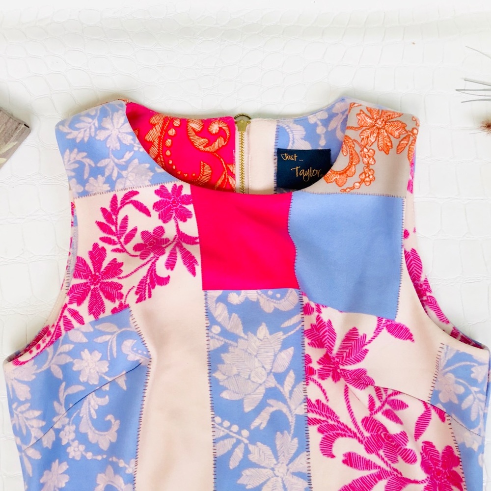 Nordstrom Taylor Multi Patchwork Shift Dress - image 3